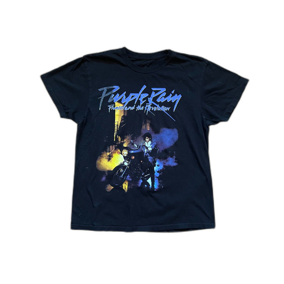 Purple Rain Prince and the Revolution Black T Shirt Tee Top  Women's Size Medium - Picture 2 of 6